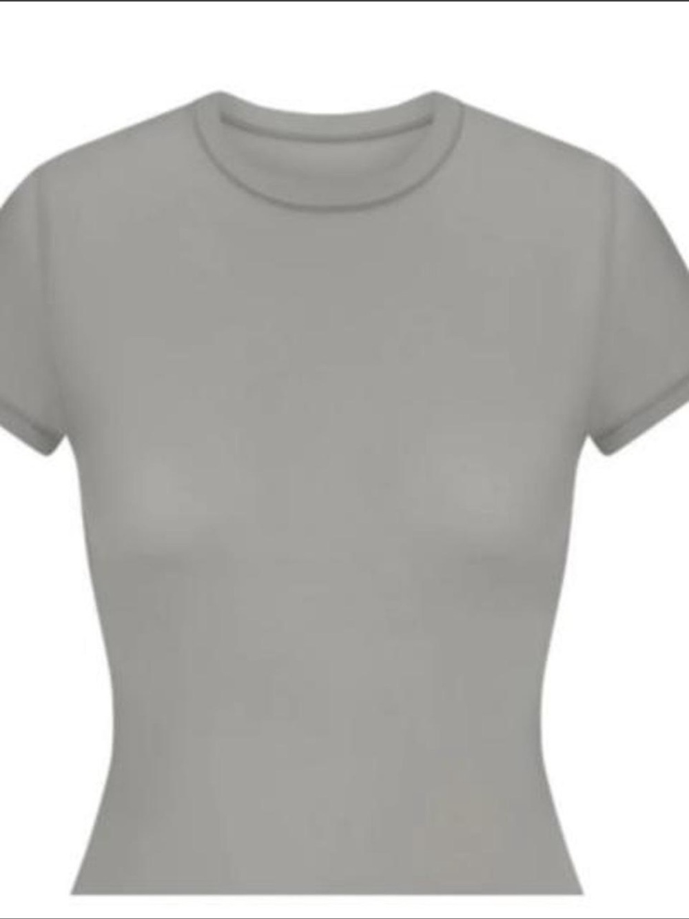 SKIMS Short Sleeve Fits Everybody Tee - Gray